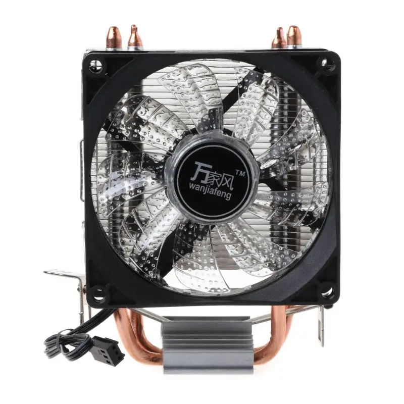 

CPU Cooler Fan Dual Heatpipe Heat Sink with RGB Light for intel LAG 1155 1156