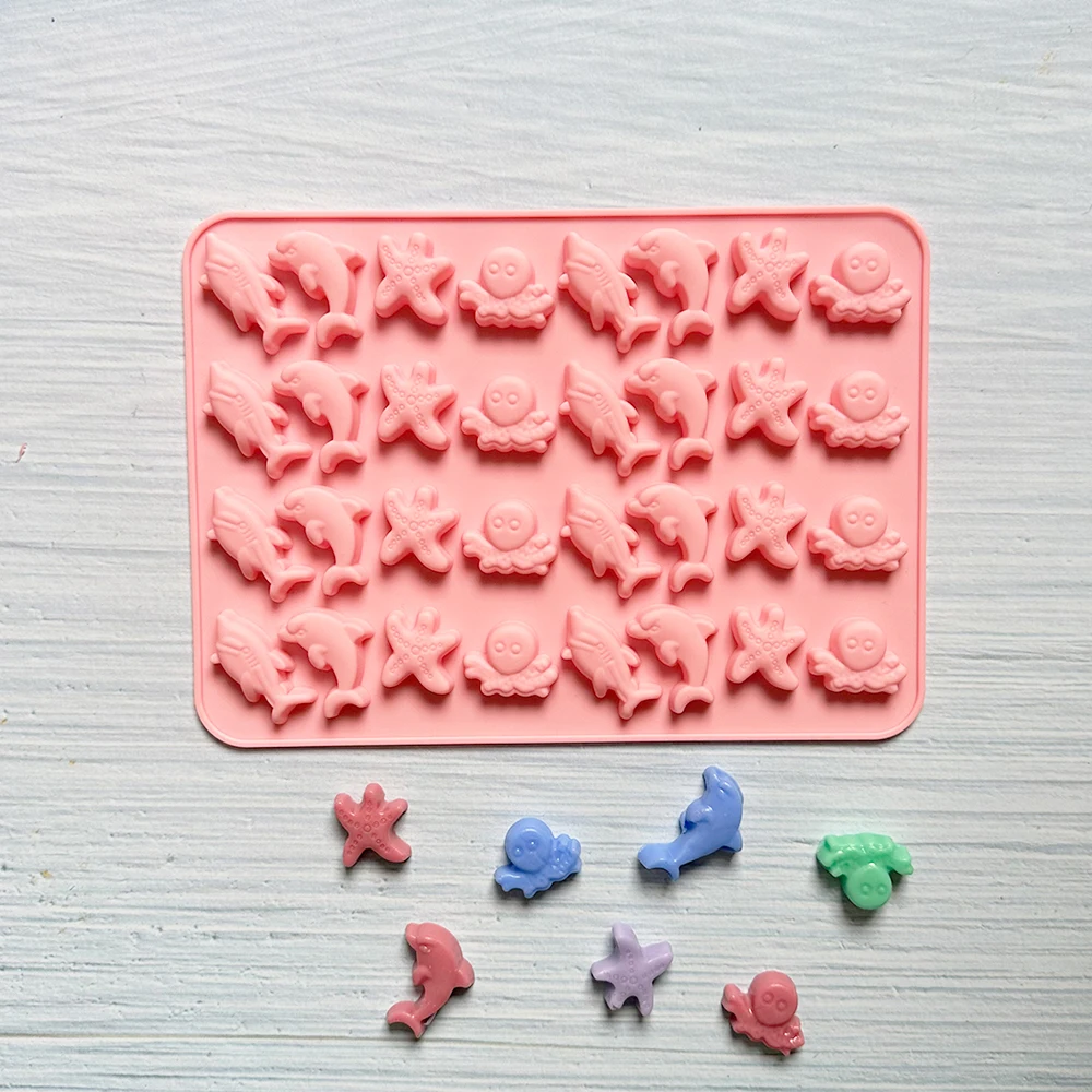 

Mini Chocolate Candy Fondant Molds Cake Decorating Decoration Silicone Animal Creative Fruit Graphics Mold Mould Cake Tool