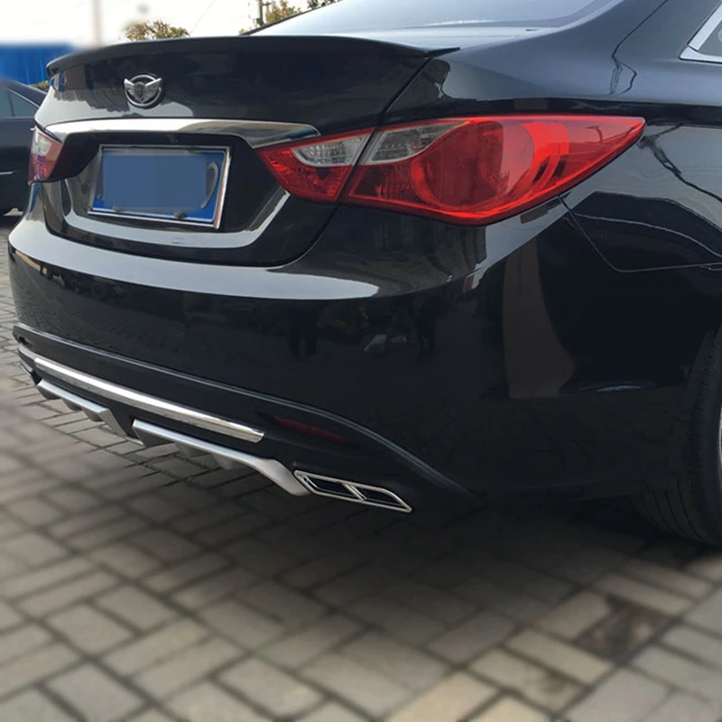 

Spoiler ABS Rear Bumper Diffuser Bumpers Protector for Hyundai Sonata Forte Body Kit Bumper Rear Lip Rear Spoiler 2016