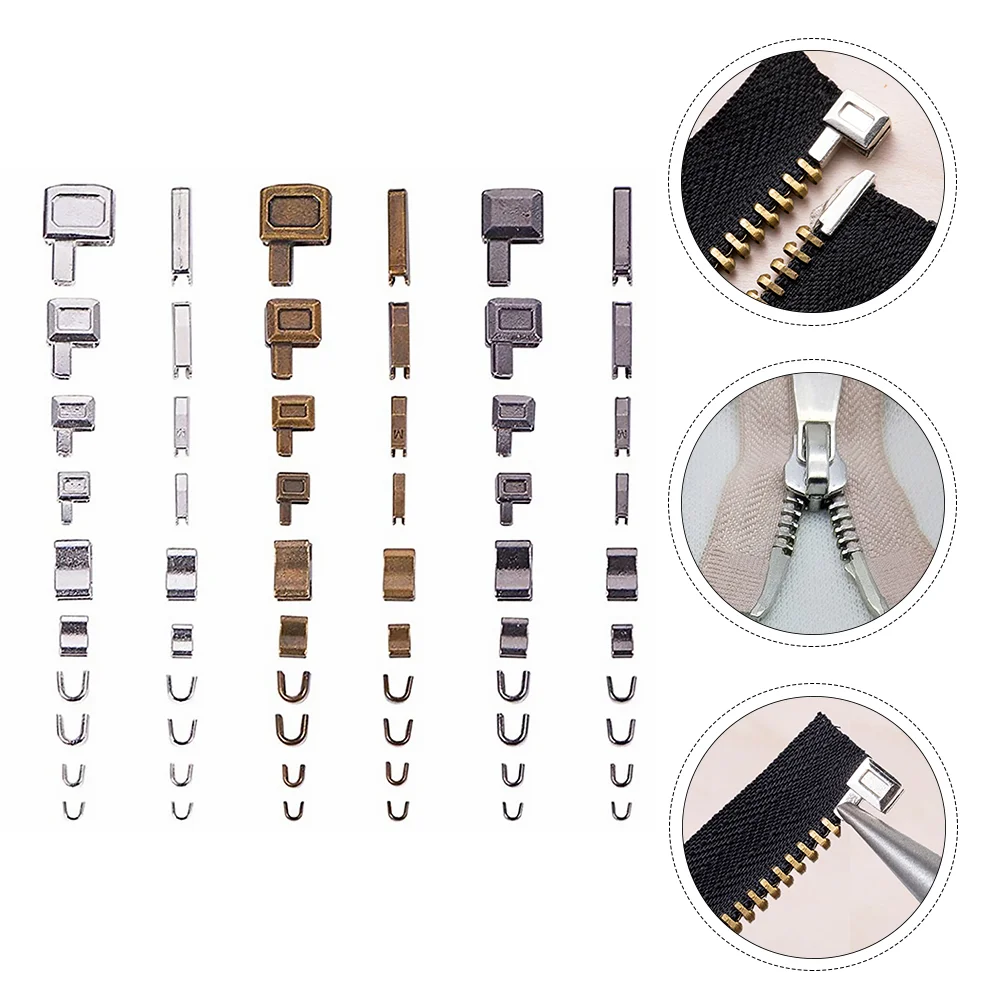 

Zipper Insertion Pin Metal Repair Retainer Accessories Replacement Pack Stop Plug Head Latch Bottom Stopper
