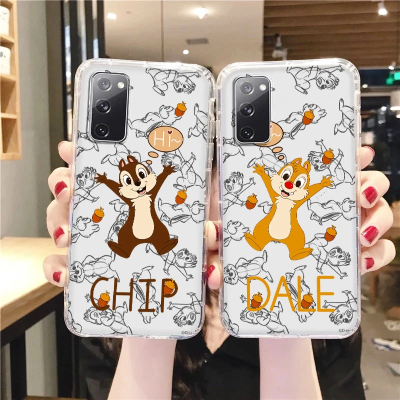 

Chip 'n' Dale Anime Transparent Phone Case For Samsung A73 A72 A71 A52 A53 A54 A51 A42 A34 A32 A14 A13 A12 A23 5G Cover Shell