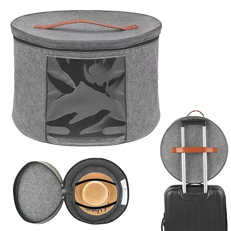 

Felt Holder Bag Dust-proof Storage Box Household Goods Sundries Hat Storage Bucket Clothes Organizers Travel Case Storage Bins