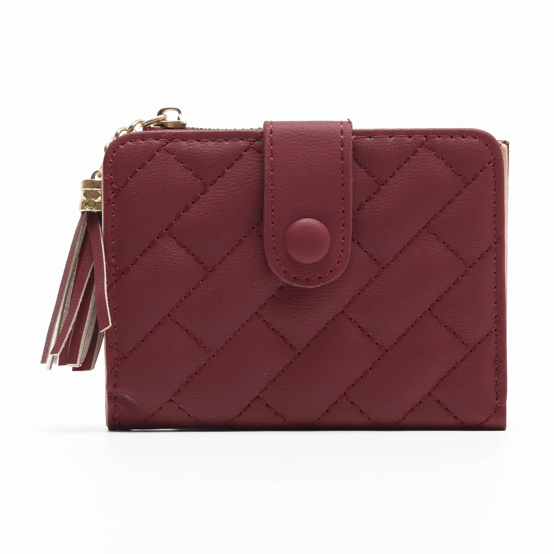 Ins new rhombic European and American fashion ladies' wallets short students Korean version of coin purse female card wallet