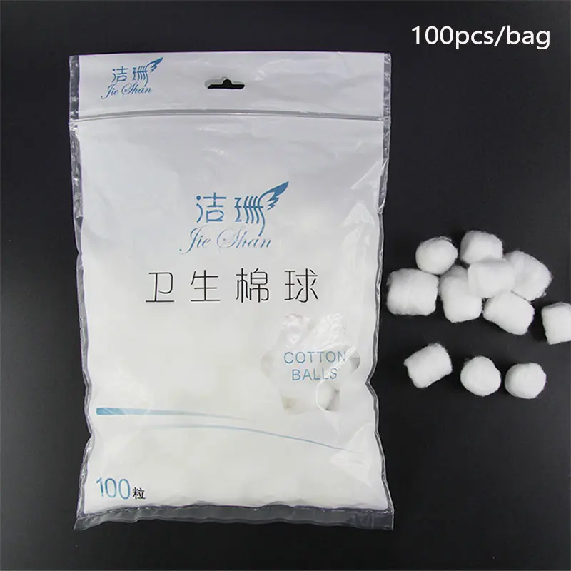 

100 оригинальные ватные шарики, средство для удаления лака для ногтей, средство для очистки