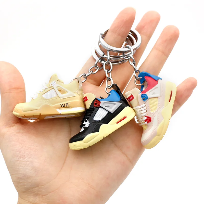 Basketball Shoe Keychain Trend Co branded Bag Pendant Jewelry Sports Shoe Keychain 3D Stereoscopic Shoe Keychain