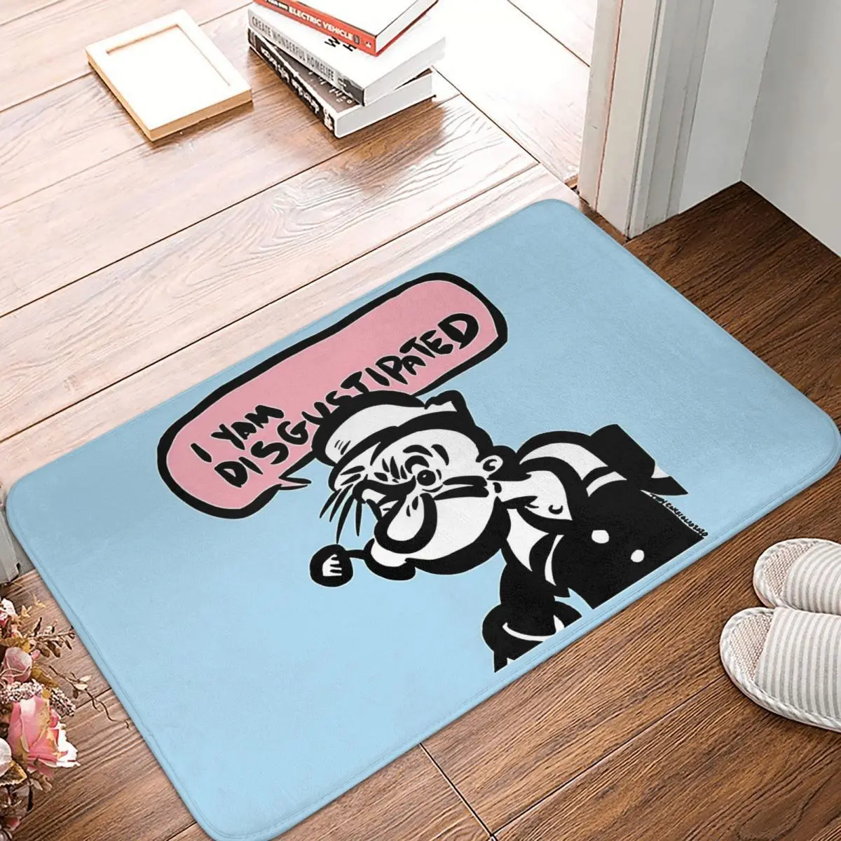 

Popeye the Sailor Non-slip Doormat I Yam Disgustipated Bath Kitchen Mat Welcome Carpet Indoor Modern Decor