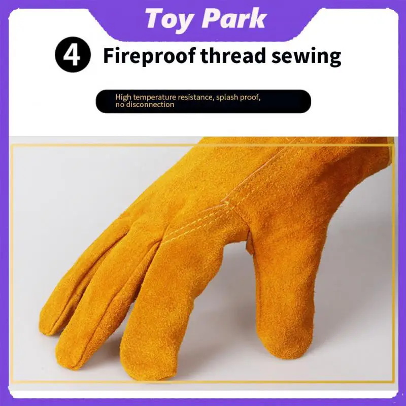 

Corium Working Glove Soft Protective Glove Scald Proof Abrasion Resistant Barbecue Gloves Mountaineering Camp