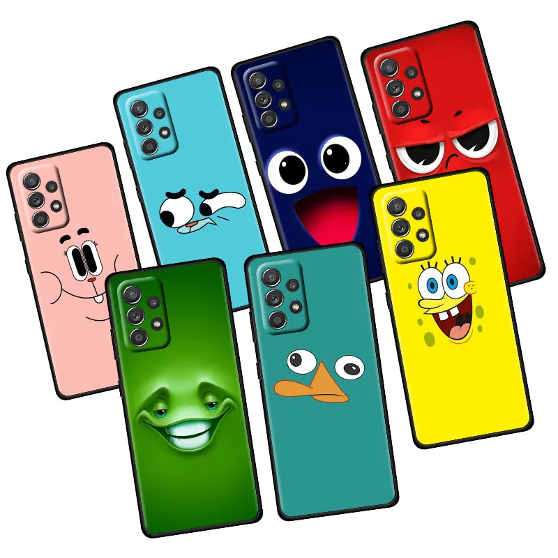 

Cover Case for Samsung Galaxy A31 A41 A51 A71 A91 A22 A32 A33 4G 5G Bag Capa Armor Phone Soft Official Shell Funny Smiley Faces