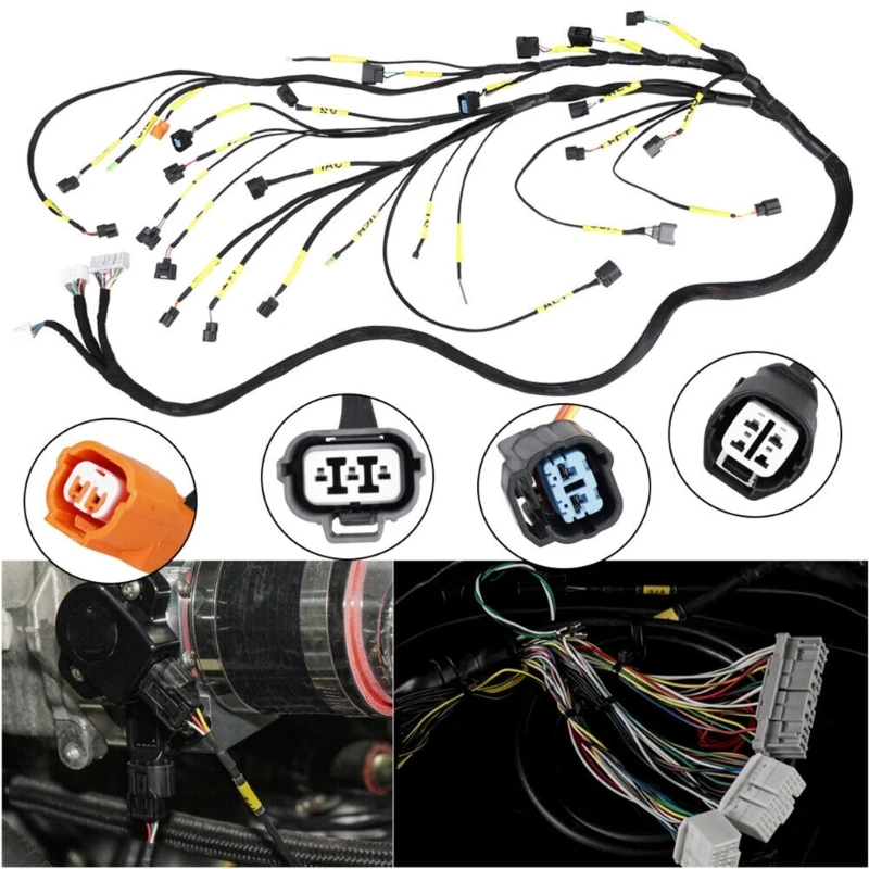 

Suitable for K-Swap K20-K24 K-Series EK-EG Civic EP3 2001-2005 Engine Conversion Harness Flexible Swap-Conversion Wiring H9EE
