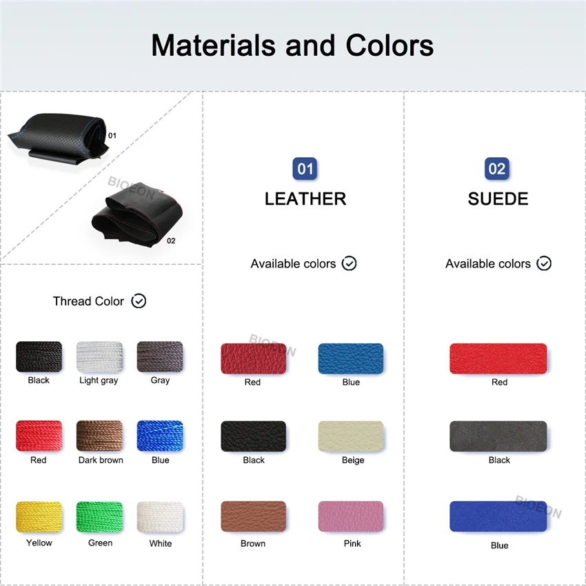 Hand-stitched Black PU Artificial Leather Steering Wheel Cover for Mercedes Benz W639 Viano Vito Sprinter Volkswagen VW Crafter