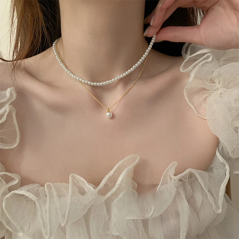 Французское винтажное ожерелье кошачий глаз с жемчугом для женщин