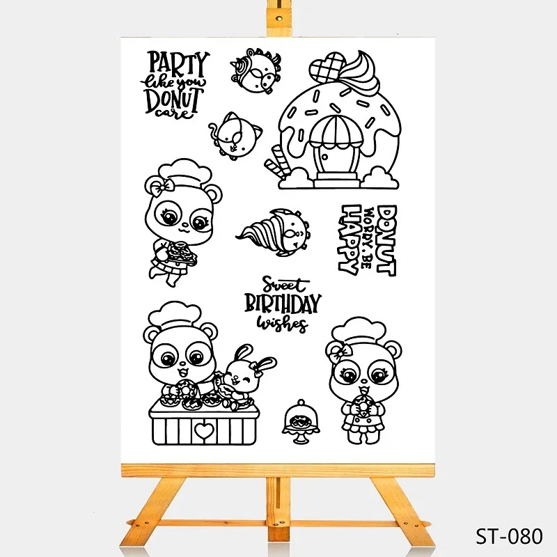 

Dessert House Transparent Clear Silicone Stamps for DIY Scrapbooking/Card Making/Kids Fun Decoration Supplies