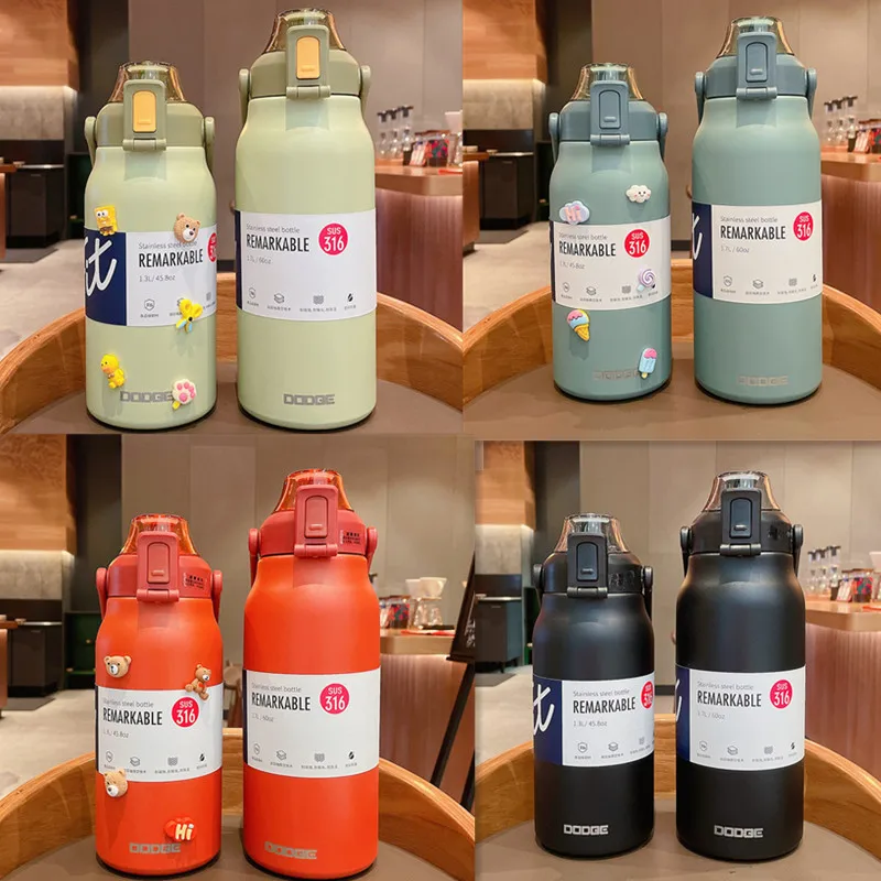 

Youmaison Large-capacity Stainless Steel Thermos Outdoor Sports Travel Drinking Cup Fitness Thermos Summer Drinking Bottle