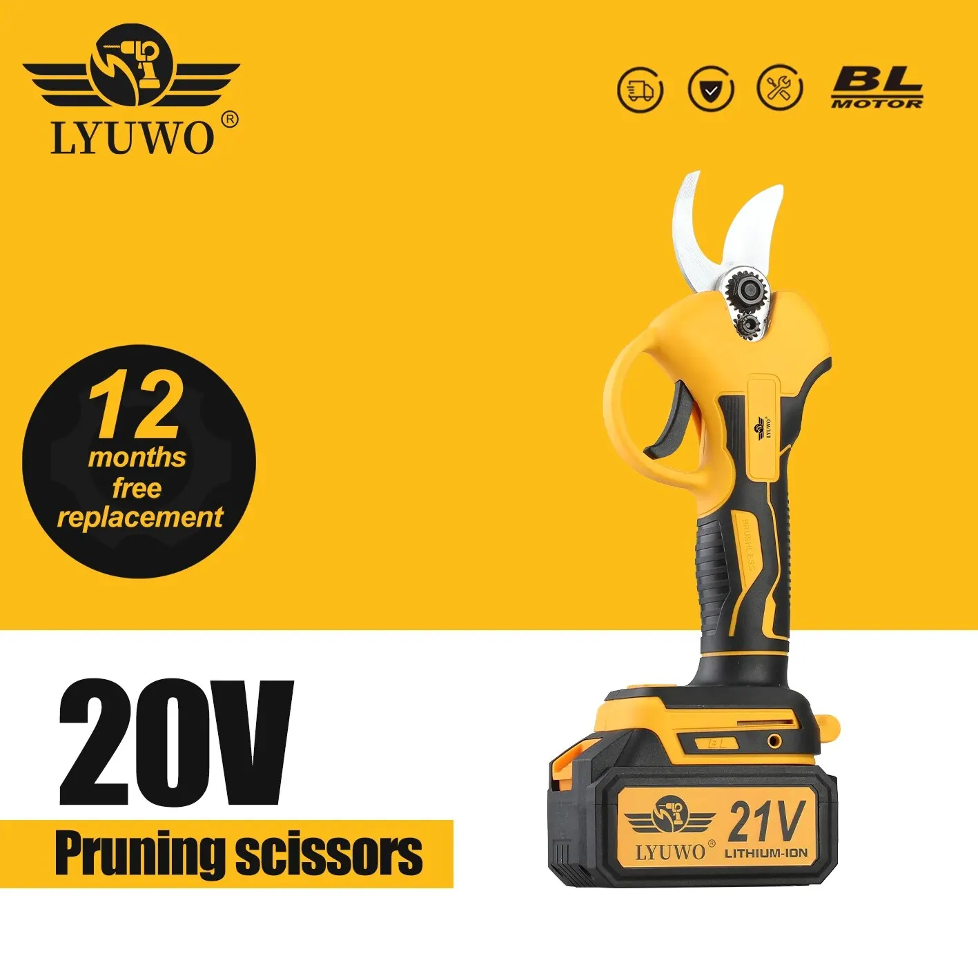 Luwo Перезаряжаемые Беспроводные Ножницы Для Обрезки Электрический Инструмент