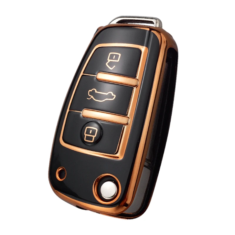 

Мягкий ТПУ чехол для автомобильного брелка, защитный чехол, совместимый с Audi A1 A3 A4 A6 Q3 Q7 TT