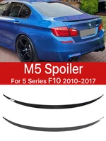 carbon fiber rear bumper lip roof trunk slim spoiler m5 style wing tail kit for bmw 5 series f10 f11 f18 2010 2017 gloss black