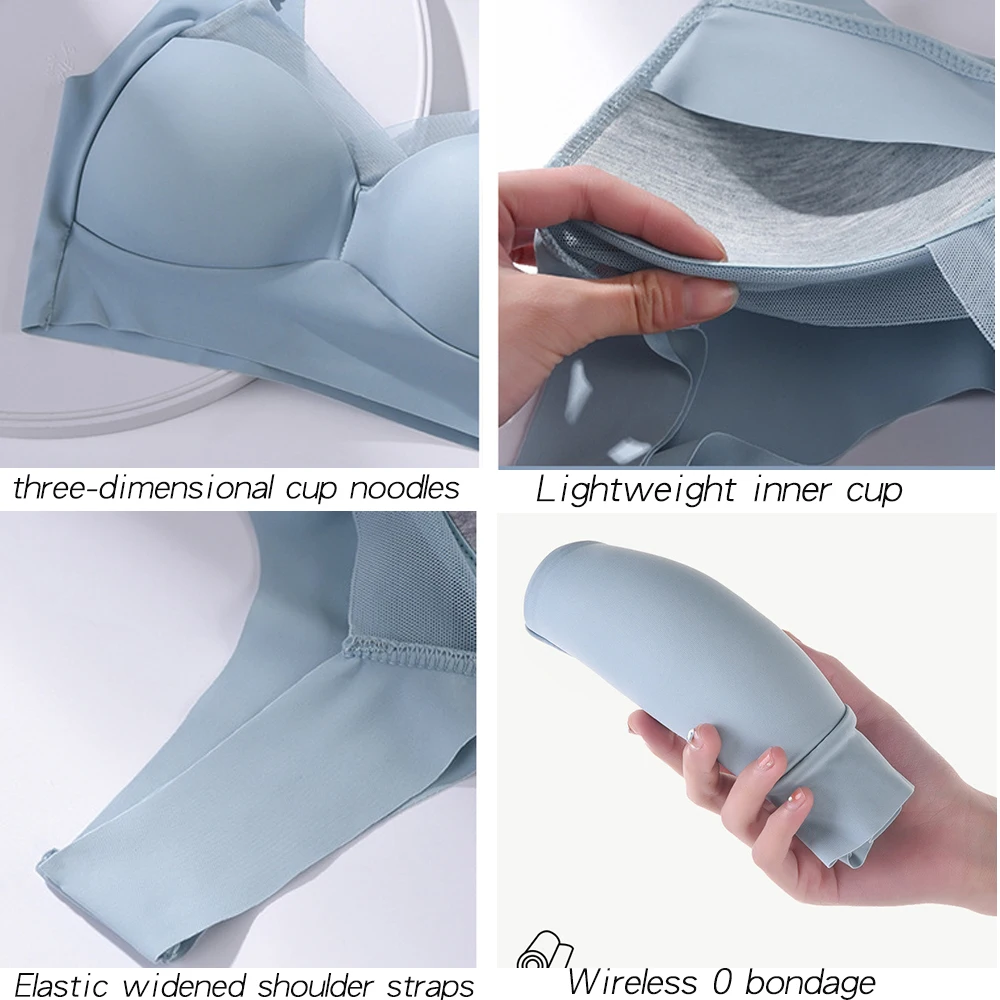 Женский бесшовный бюстгальтер без косточек с чашками пуш-ап цвета в ассортименте