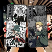 spy x family anime manga phone case for samsung s20 fe lite s21 s22 ultra s8 s9 s10 e plus note 20 10 9 8 soft cover clear funda