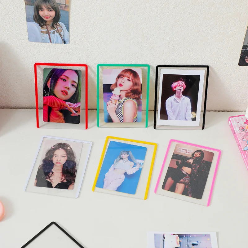 

5pcs 3 Inch Photocard Card Holder B8 Simplicity Korean Style Idol Kpop Photo Card Holder Transparent Visable Protective Sleeve