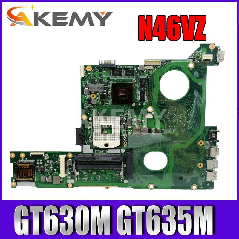 

Akemy N46VZ Laptop motherboard For Asus N46V N46VZ N46VB N46VV N46VJ N46VM Test original mainboard GT630M GT635M Graphic