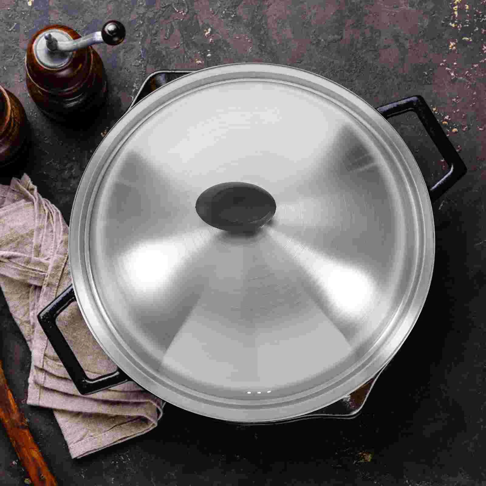 

Lid Pot Cover Pan Universal Lids Steel Stainless Frying Pots Pans Cooking Replacement Inch Cookware Wok Skillet Dome Saucepan