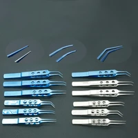 cosmetic toothed tweezers double eyelid fat tweezers stainless steel with tooth clips titanium alloy eye shaping tweezers with h