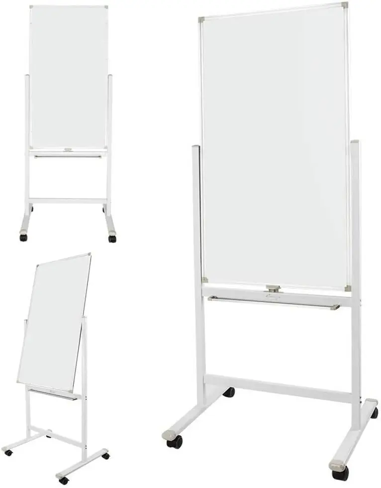 48 x 24 Inch Mobile Whiteboard 360°Double-Sided  Dry Erase Board,74