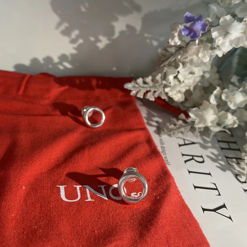 

Серебряные маленькие серьги-кольца, модные женские кольца высокого качества для свиданий, подходит для UNO DE 50