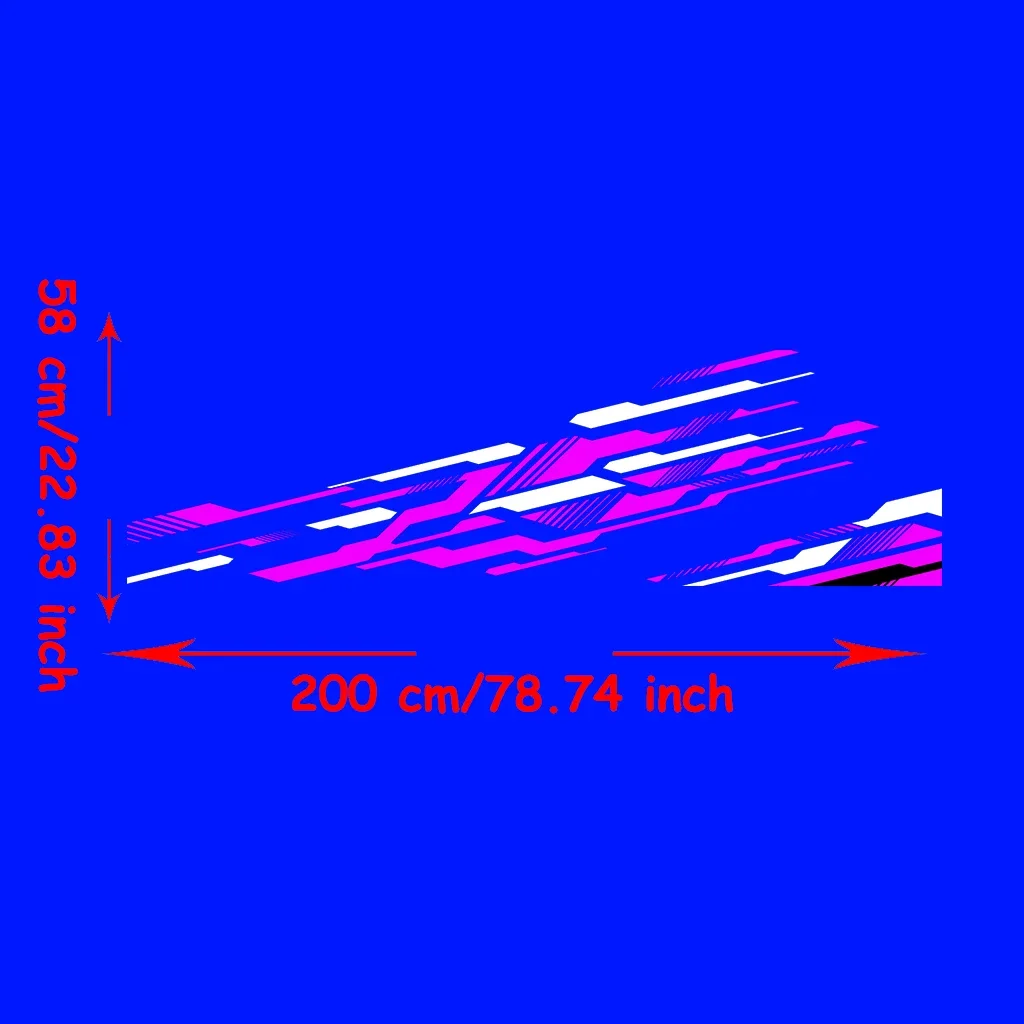 Абстрактные короткие полосы большие автомобильные наклейки и на кузов