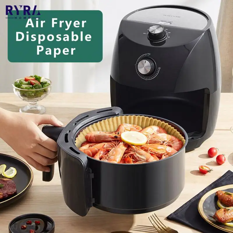 

Одноразовый антипригарный коврик, круглая бумага, 25/50/шт., воздушная фритюрница для выпечки, маслостойкая специальная бумага, кухонная фрит...