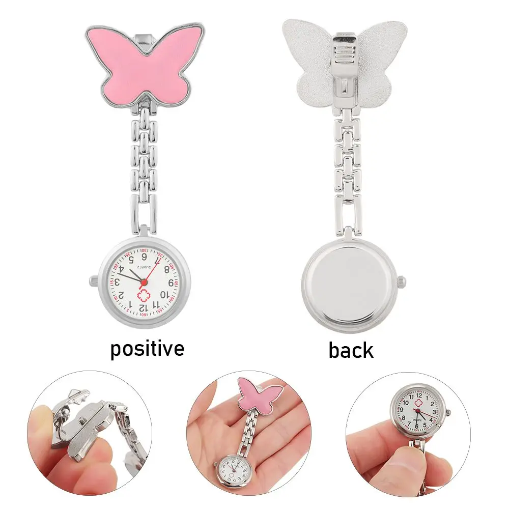 

Gift Women Pendant Doctor Nurse Watch Pocket Watch Quartz Clock Butterfly Shape