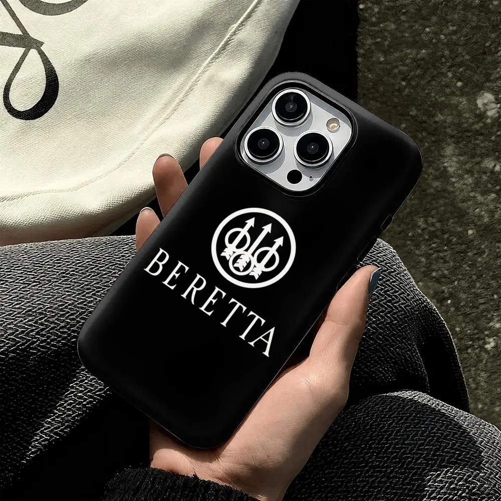 Фото Чехол для телефона Gun B-BerettaS для iPhone 17 16 15 14 13 12 11 Pro Max Air, двухслойный, противоударный, защитный, 2-в-1 №3