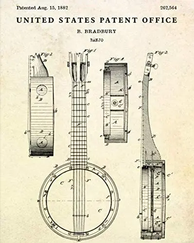 

Металлический знак для банджо, винтажный постер для банджо, синий гараж, домашний бар, паб, милый знак для парня или ребенка, хороший знак