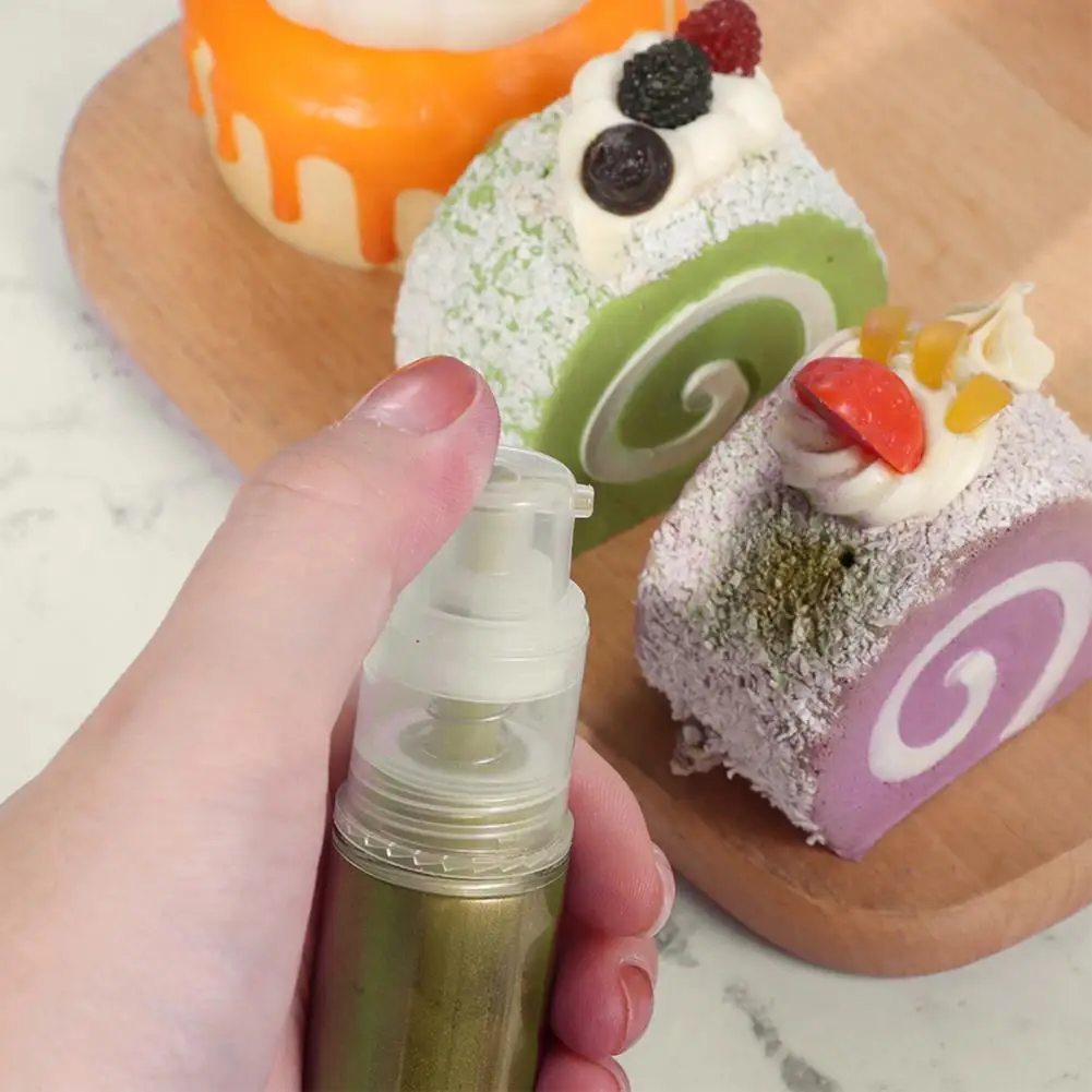 1 Bottle Delicate Icing Cake Color Powder Fadeless Glitter Food Decorating Biscuit Dessert Dye
