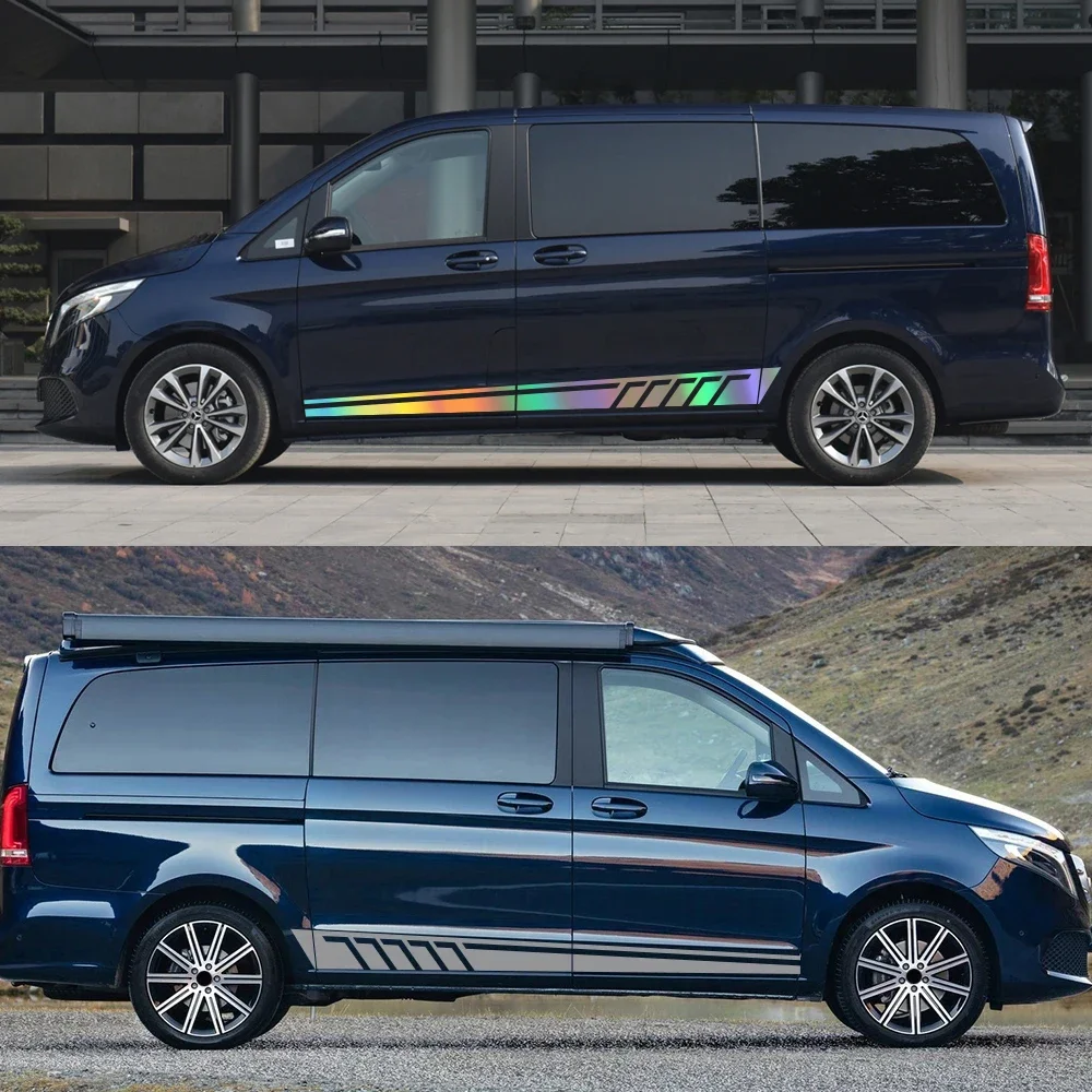 Фото Наклейки на боковую дверь автомобиля для Mercedes Benz Vito V Class W447 V260 Viano WV639 Виниловый декор автомобиля Deacal Аксессуары для автотюнинга №4