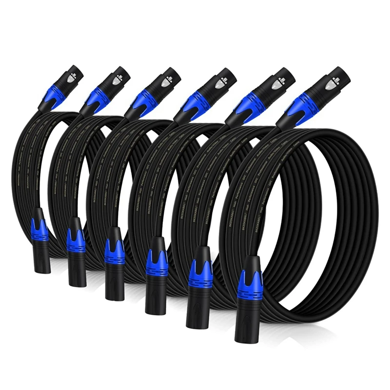 

6 шт., кабель для микрофона XLR в XLR
