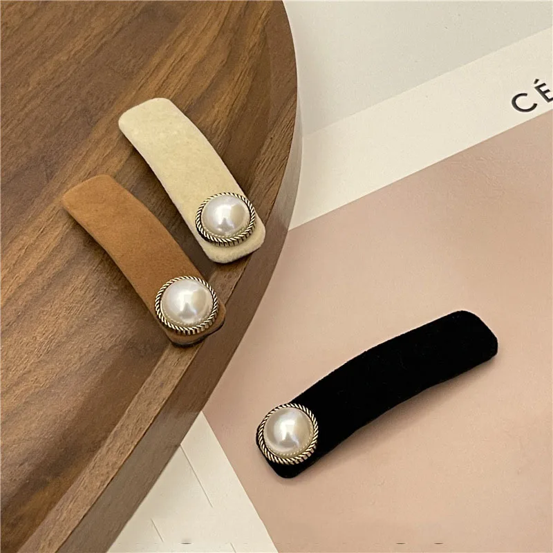 

Женская бархатная Заколка-краб, в стиле ретро