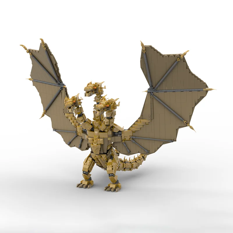 1935 шт. MOC фильм Годзилла Король монстров Ghidorah строительные блоки модель DIY