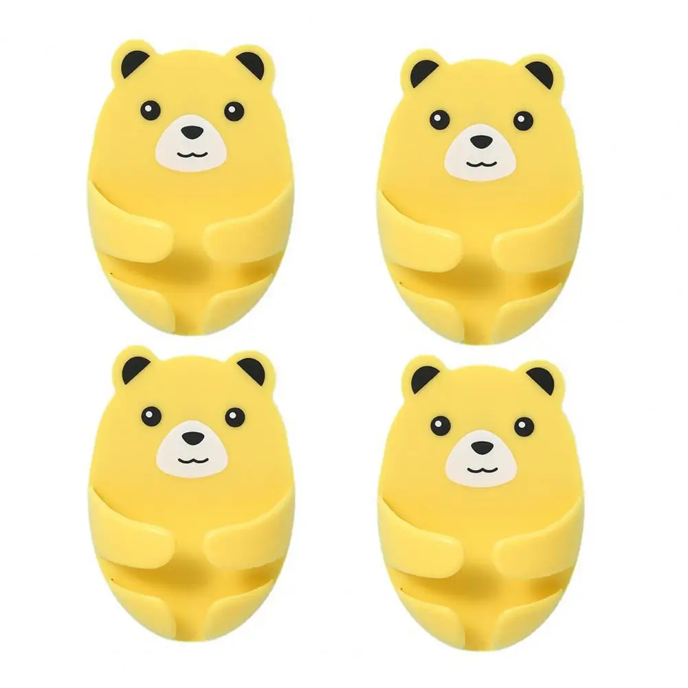 4 шт. крючок для штепсельной вилки Отличный милый медведь самоклеящийся