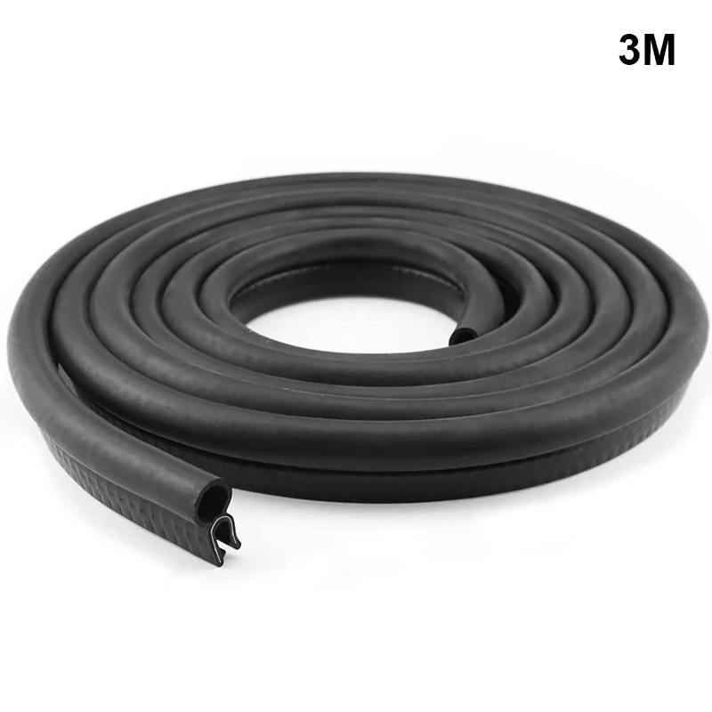 

3 м уплотнительная лента для автомобильной двери, U-образный край, защитная Резиновая полоса, износостойкая Пылезащитная отделка автомобиля, звукоизоляционные водонепроницаемые уплотнения