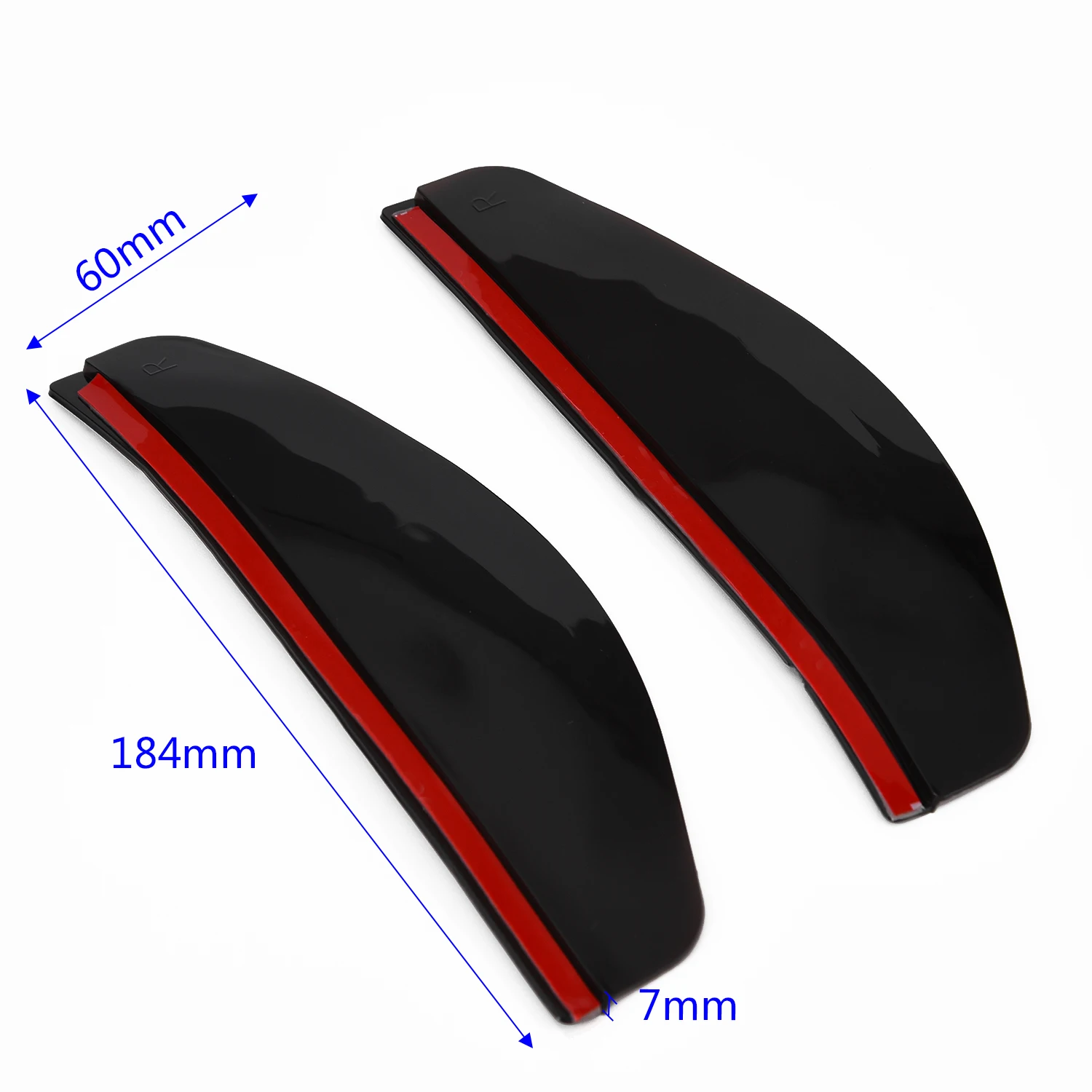 

2pcs Eyebrow Cover Rear View Mirror Sun Visor Shade Shield 1 Pair 184*60*7mm Rain Board