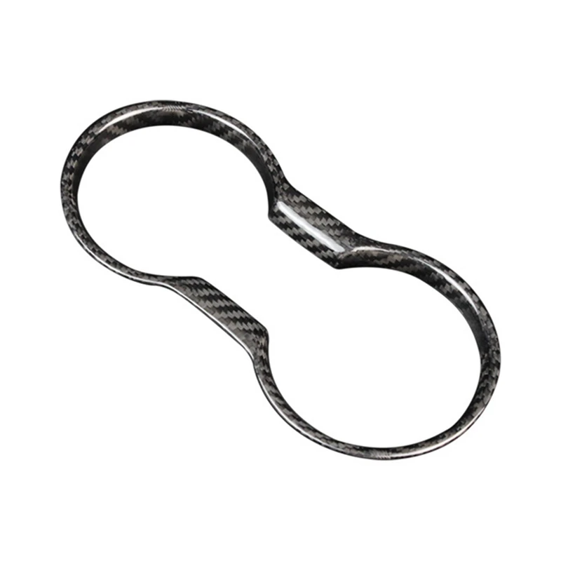 

Real Carbon Fiber For Ford Mustang 2015-2022 Accessories Interior Trim Car Water Cup Holder Frame