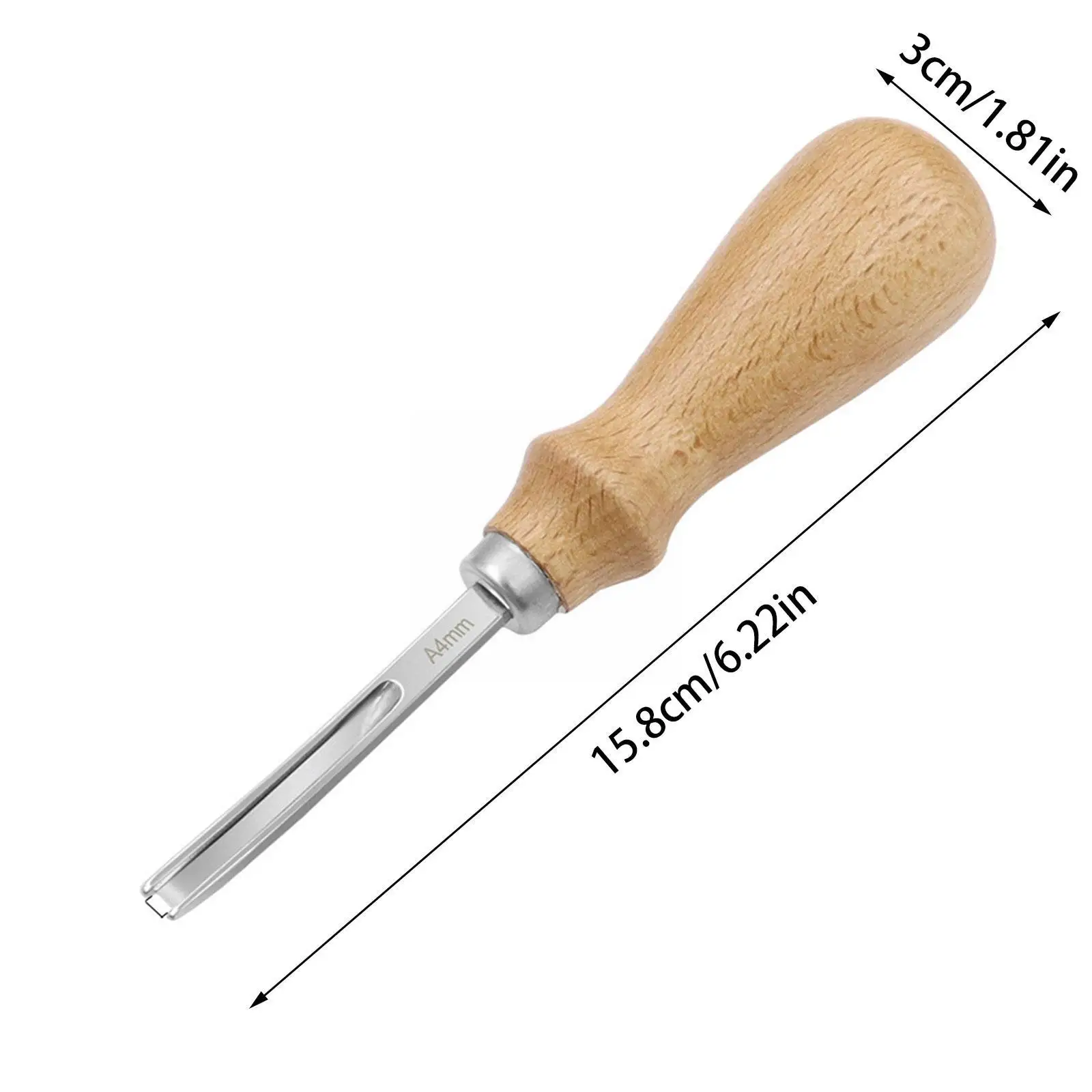 3 size A4mm A6mm A8mm Practical Leather Craft Edge Handle Craft Knife Wood with Skiving DIY Tool Beveling Cutting Hand Beve L1D7 images - 6