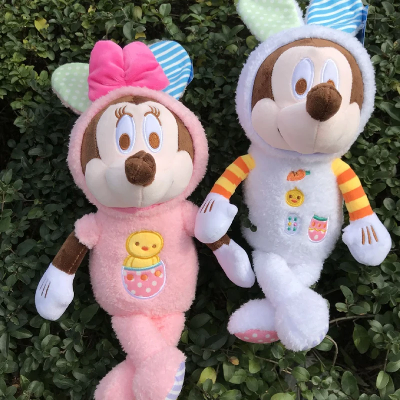 

Пасхальные плюшевые игрушки Disney, кукла микки, Минни, Дональд, Дак, гофи, Кики, ТиТи, превращается в кролика, подарок на день рождения для девоч...