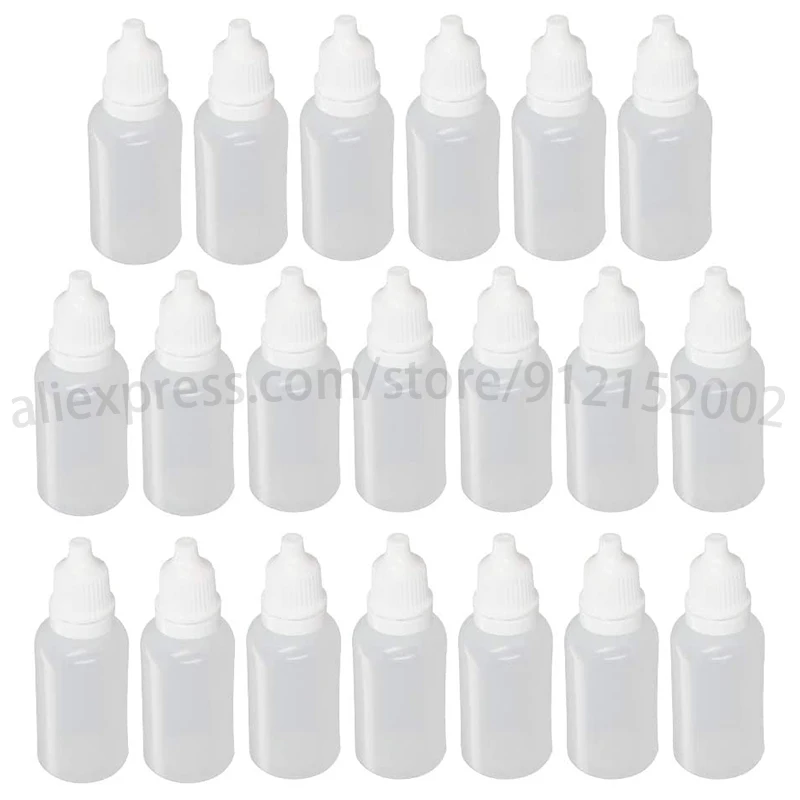 50pcs 5ml 10ml 30ml 50ml 100ml Plastic Liquid Dropper Bottles Squeezable Empty Plastic PE Container Eluquid Juice Vape Bottle