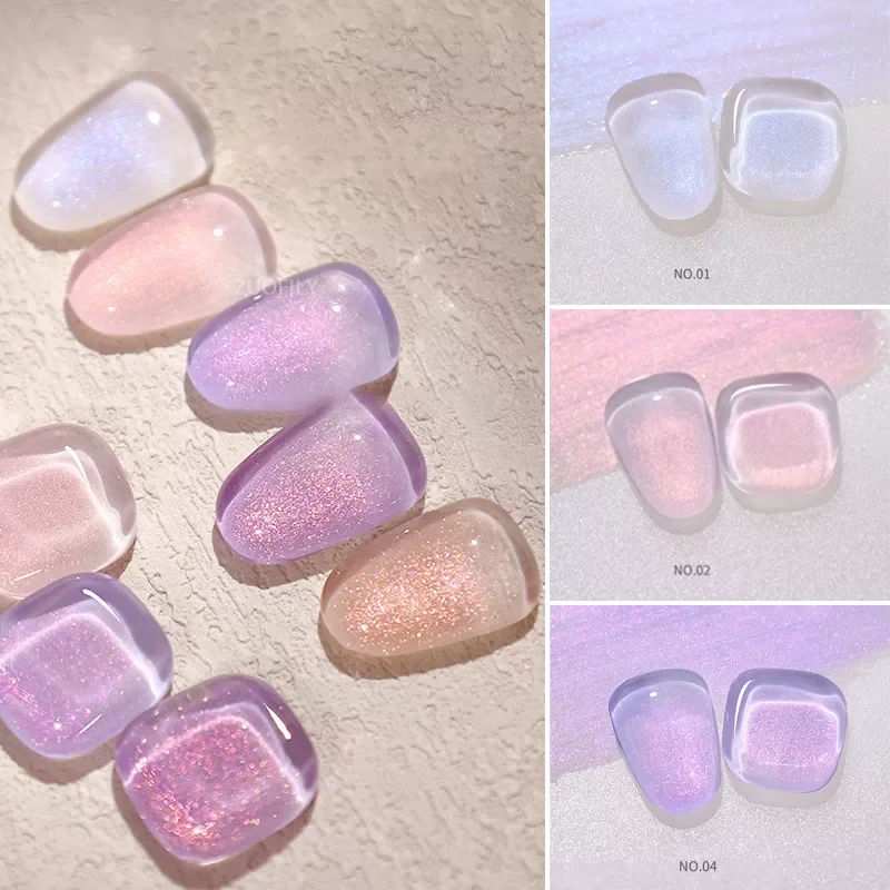 

15ml Aurora Highlight Series Gel Polish Diamond Glitter Gel Semi-permanent Holographic Soak Off UV Gel Varnish DIY Nail Art