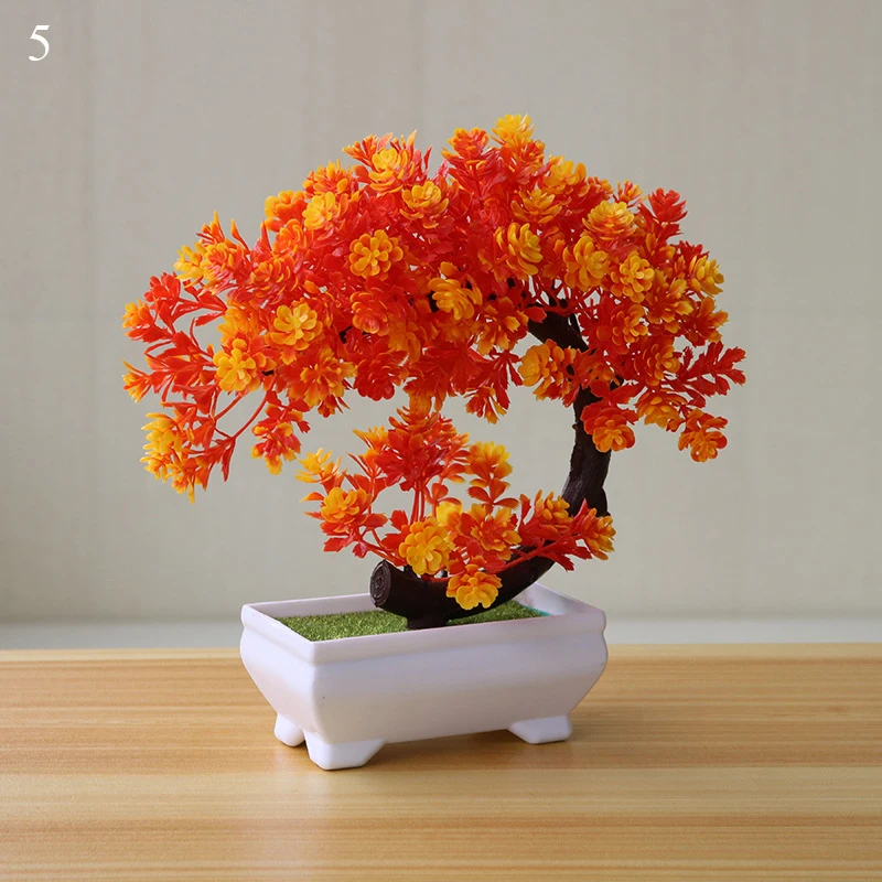 

Artificial Plant Flower Home Decor Bonsai Tree Pot Plant Fake Flower Potted Ornament For Home Room Garden Decoration