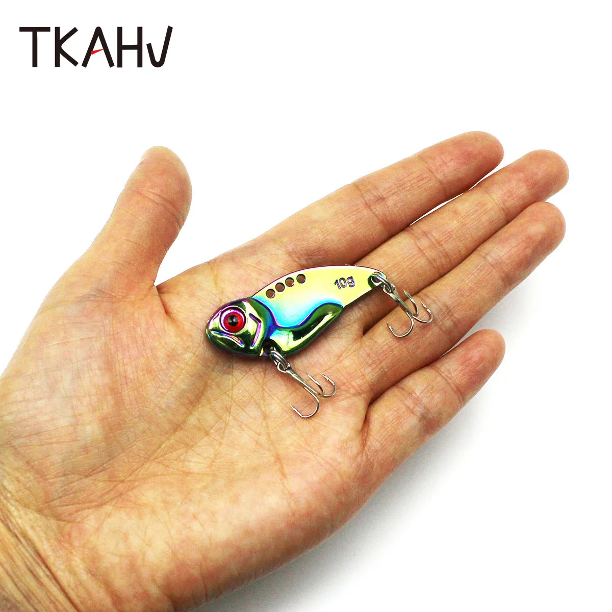 

TKAHV 5g 7g 10g 3D Eyes Painting Vibration Fishing Lure Metal VIB Lead Spinner Spoon Bait Trout Bass Jigging Artificial Tackle