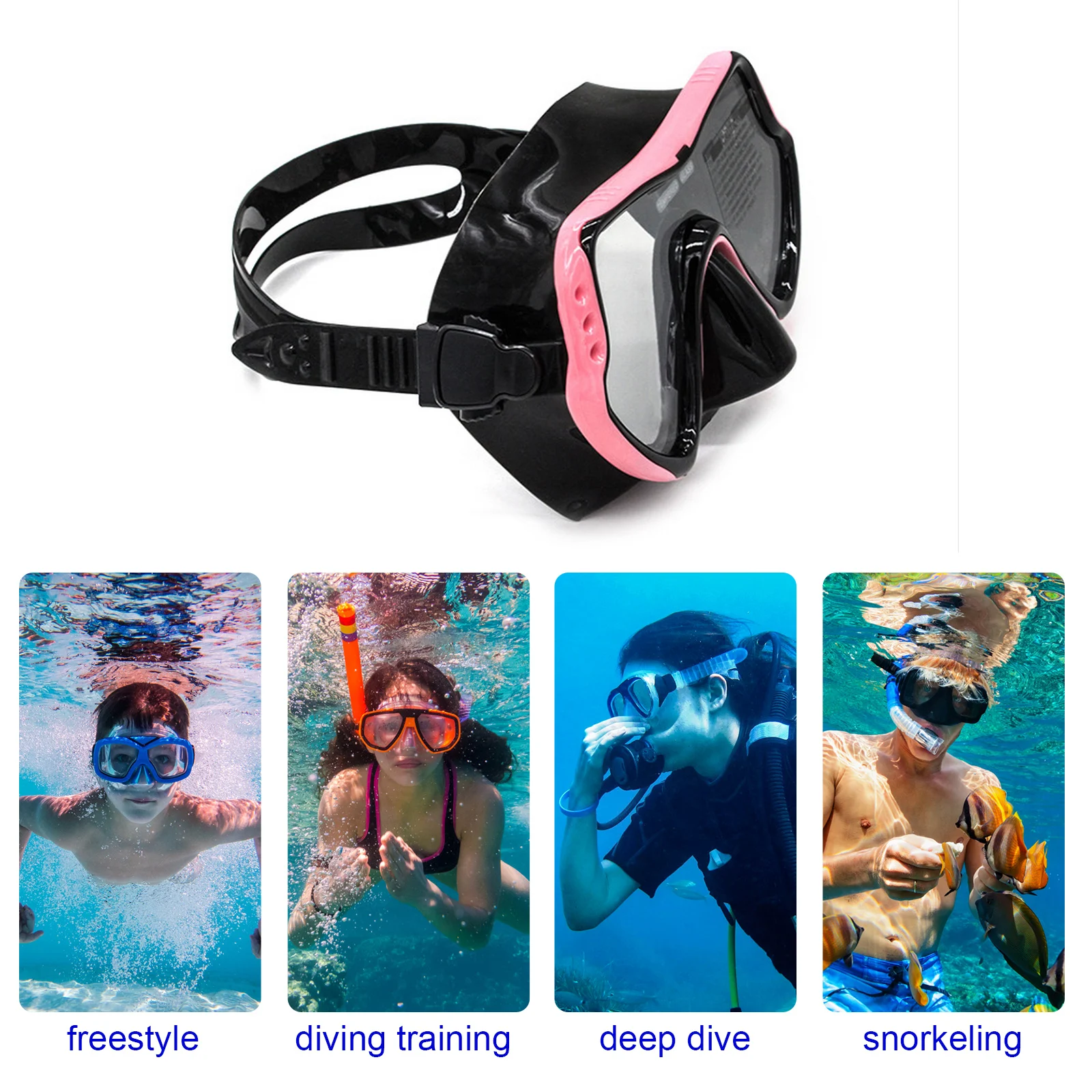 

Маска для дайвинга, набор дыхательных трубок, подводная противотуманная маска, силиконовая дыхательная трубка, плавательные очки, аксессуа...