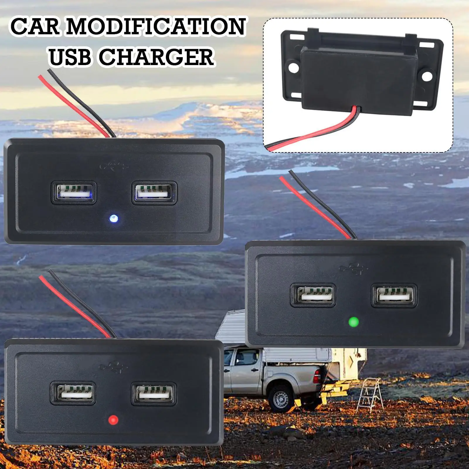 

Car Charger Dc5v/3.1a Dual Usb Ports Charger Socket Fast Car Phone Charger With Led Indicator For 12v/24v Car Rv Truck X3t0